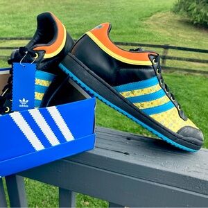 Men’s Adidas 919410 TOP TEN LO black athletic sneakers size 12 sugar candy skull